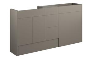 Eden 1536mm Standard Basin  WC & 3 Drawer Unit Pack - Matt Stone (Grey Cab)